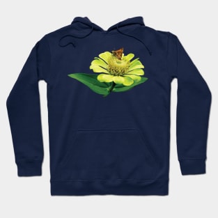 Skipper on Yellow Zinnia Hoodie